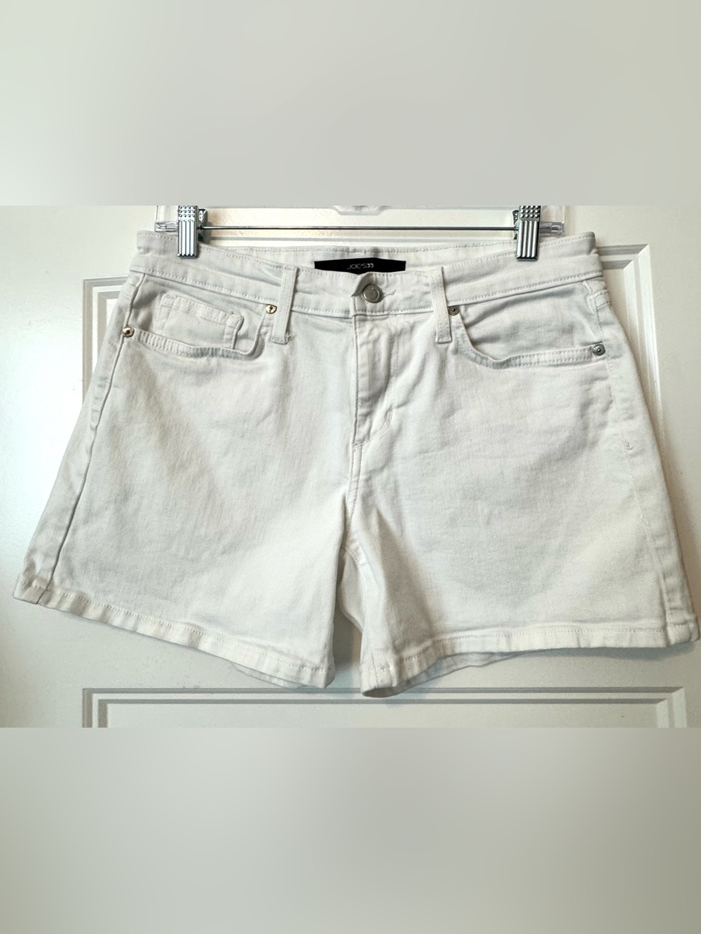 Joe's Jeans White Denim Shorts Size 29 Mid Rise Stretch y2k Summer